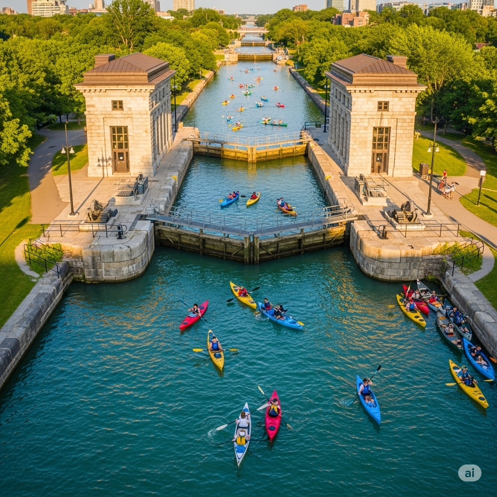 LOCK AND PADDLE EN EL CANAL LACHINE