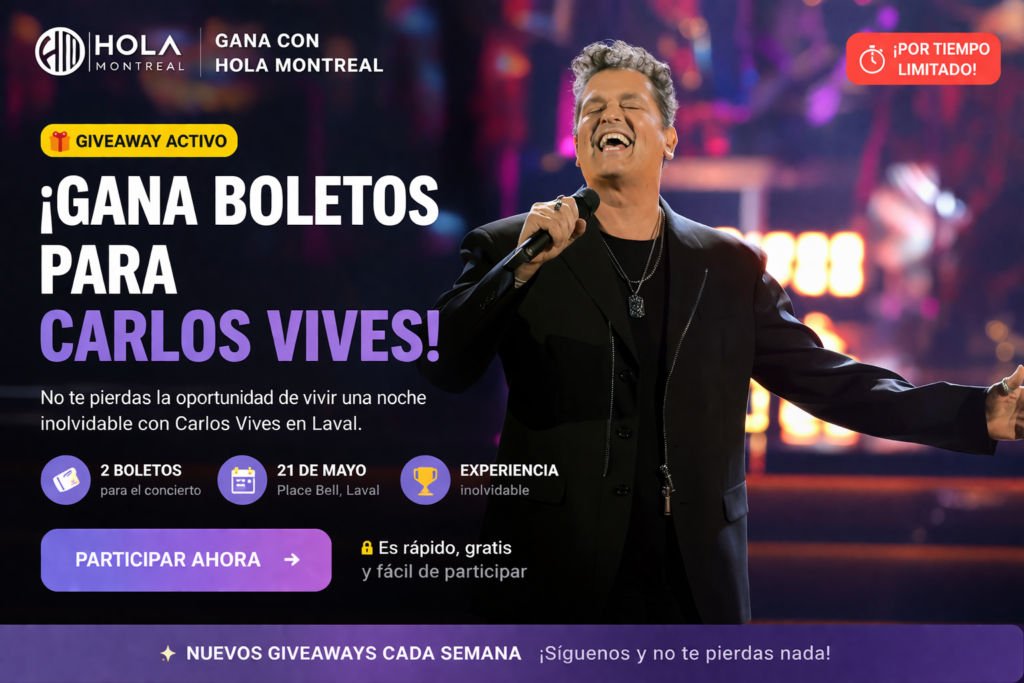 Carlos Vives concert giveaway in Laval